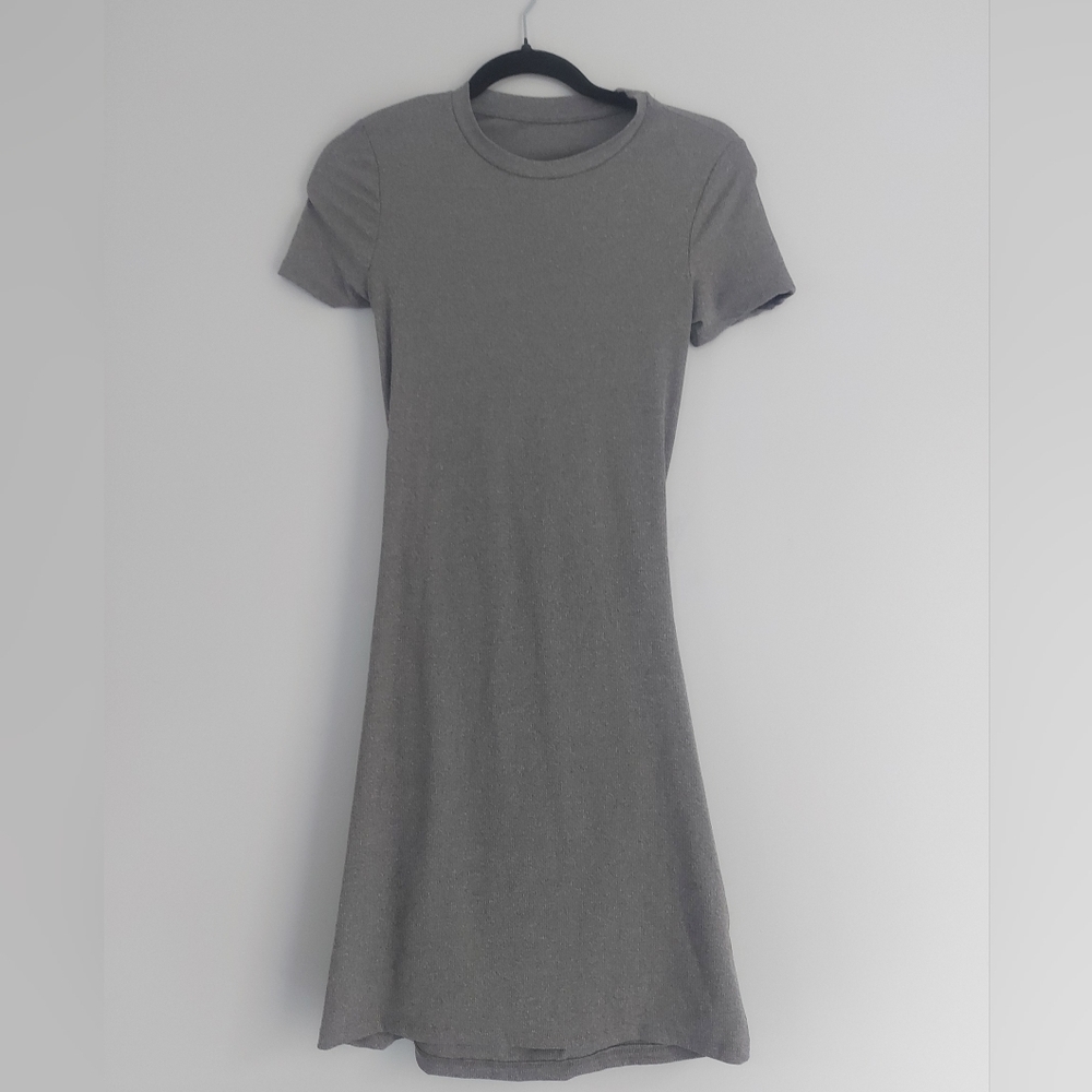 Grey dress open back LARGE